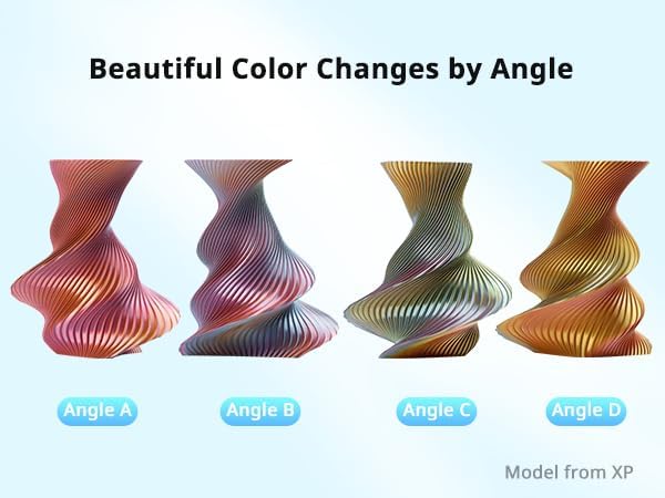 ANYCUBIC Silk Tri Color Pla Filament, 3-in-1 Chrome Coextrusion Color Change 3D - Image 2
