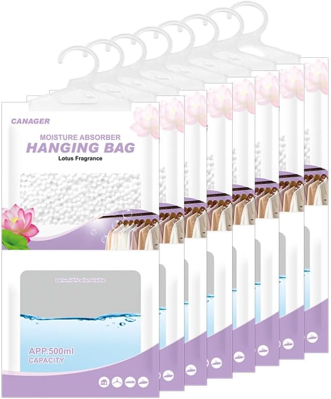 CANAGER Hanging Moisture Absorber, Lotus Fragrance Moistureproof Hanging Bag by CANAGER