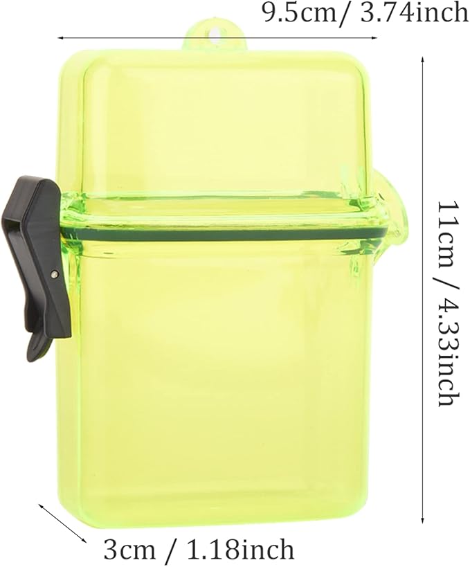 Keenso Diving Seal Box, 3 Colors Plastic Dry Box Transparent Waterproof Sealing - Image 8