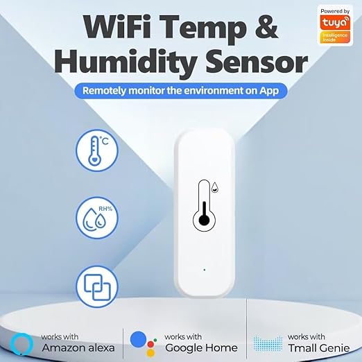 WiFi & Bluetooth Temperature and Humidity Sensor, No Hub Required, Compatible - Image 2