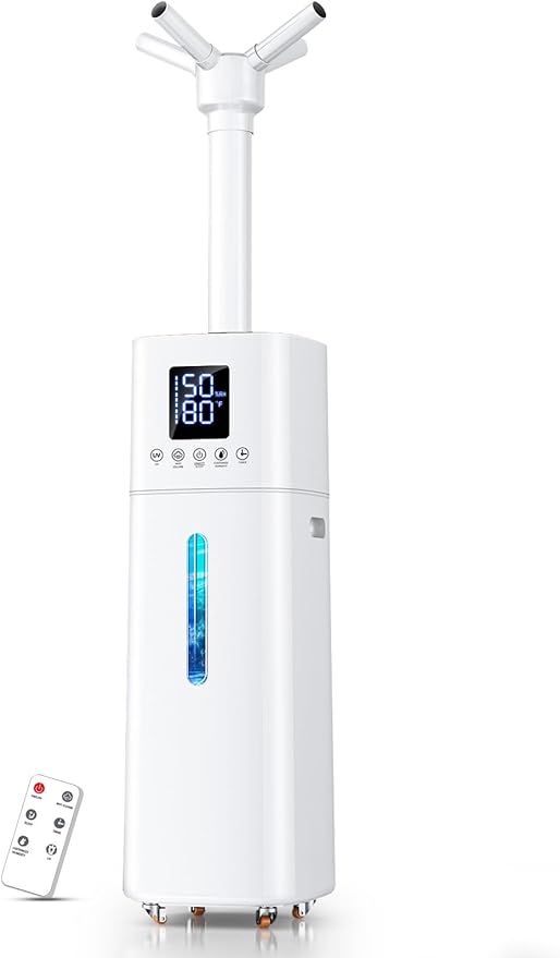15L/4Gal Humidifier Large Room, 600mL/h Misting, 1200ft² Coverage, Auto by NexvaDirect
