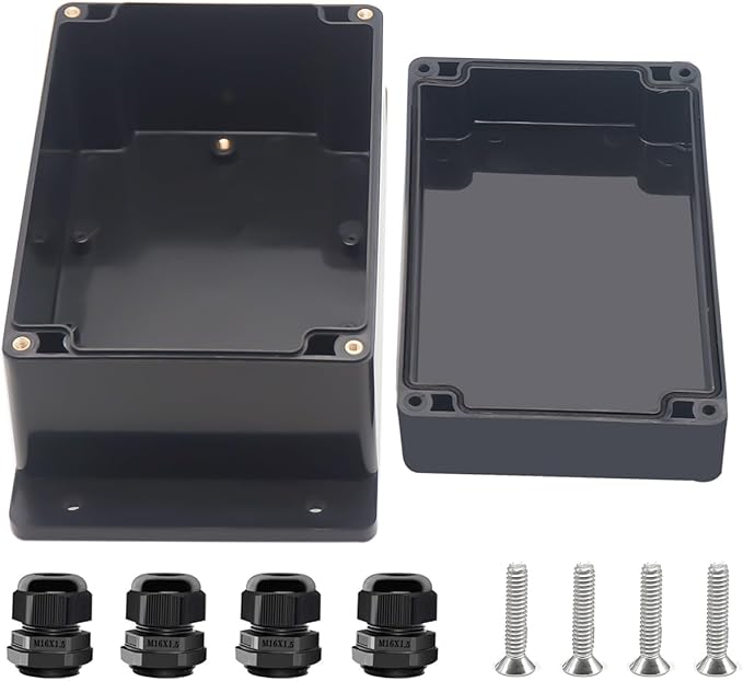 Project Box ABS Black Electrical Boxes IP67 Outdoor Waterproof Junction Box by Otdorpatio