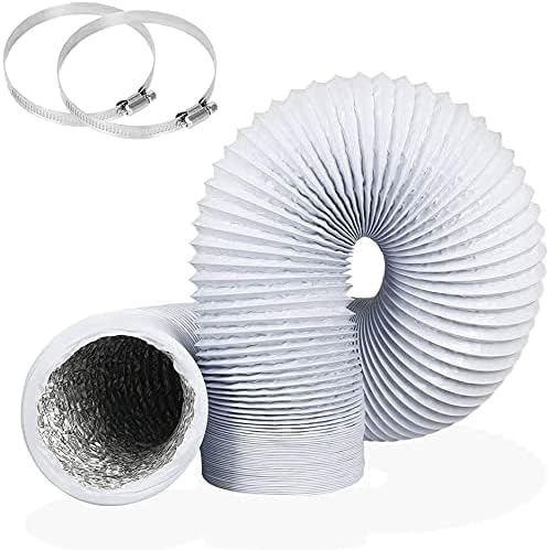 YIJUHOU 4 Inch 5 Feet Air Ducting, Flexible Aluminum Dryer Vent Hose - Image 2