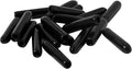 20 PCS Black Round Vinyl Rubber End Caps Kits, Flexible Screw Thread Protectors by Zinkebol