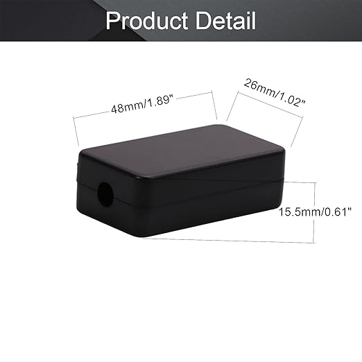 Fielect 1.89 x 1.02 x 0.61 inch Junction Box ABS Plastic Dustproof Universal - Image 2