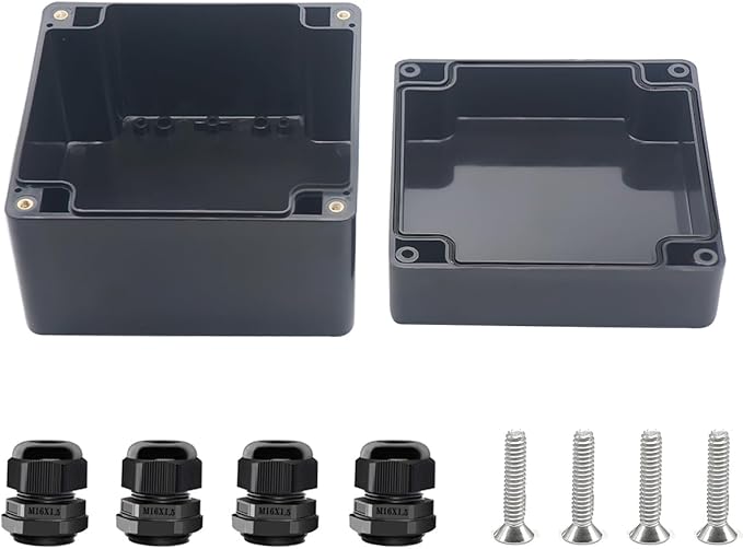 Project Box ABS Black Electrical Boxes IP67 Outdoor Waterproof Box Electronic by Otdorpatio