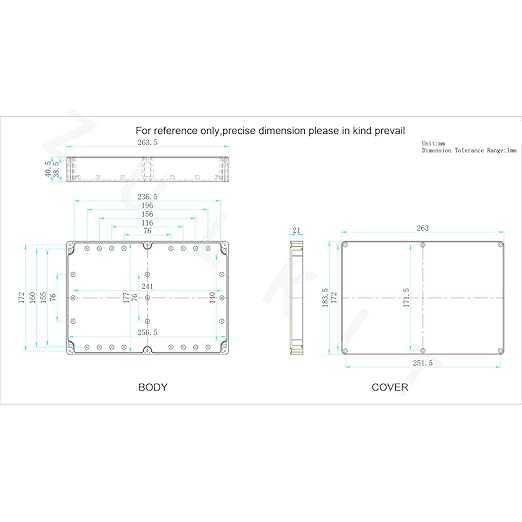 Junction Box, Zulkit Project Box IP65 Waterproof Outdoor Box ABS Plastic - Image 8