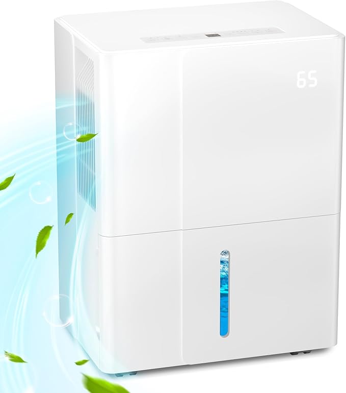 3, 000 Sq.Ft. Dehumidifier for Home Bedrooms, 1.2Gal Water Tank by ZAFRO