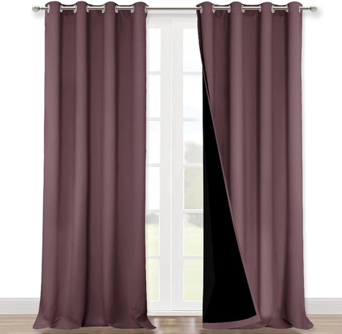 NICETOWN Dry Rose 100% Blackout Curtains by NICETOWN