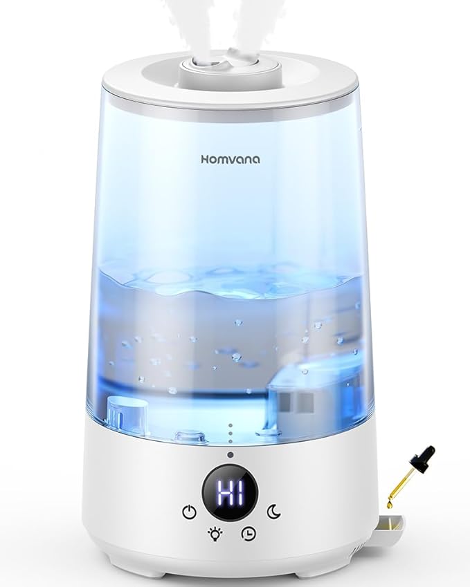 Homvana Humidifiers for Bedroom Home, 3.6 L Cool Mist Top-Fill 34H Super Long by Homvana