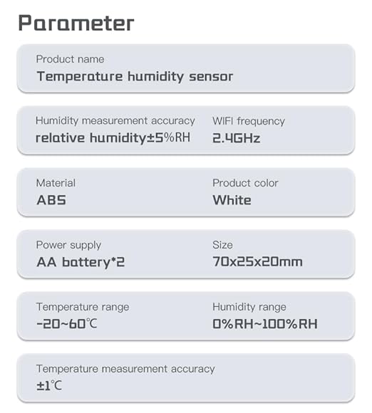 Zigbee Temperature and Humidity Sensor, Wireless Thermometer - Image 6
