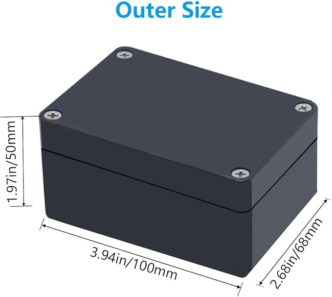 Project Box ABS Black Electrical Boxes IP67 Outdoor Waterproof Box Electronic - Image 3