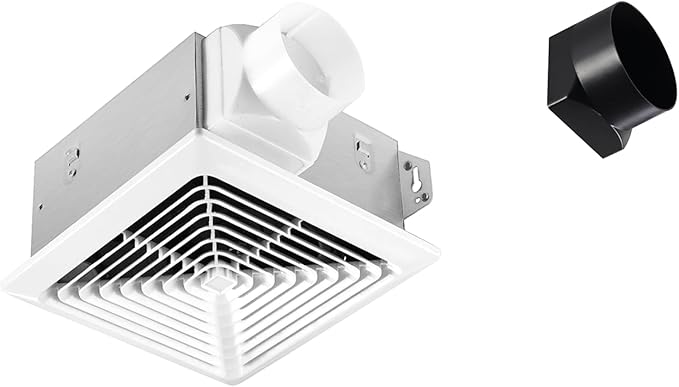 Bathroom Exhaust Fan 50 CFM, 1.2 Sone, 3&4-Inch Duct Included, No Attic Access by Unknown