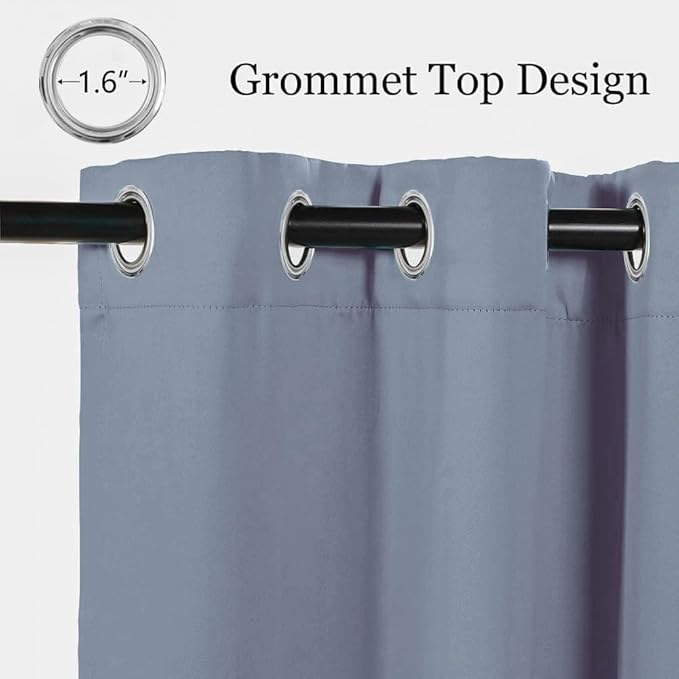 MYSKY HOME Dusty Blue Closet Curtains - Image 3