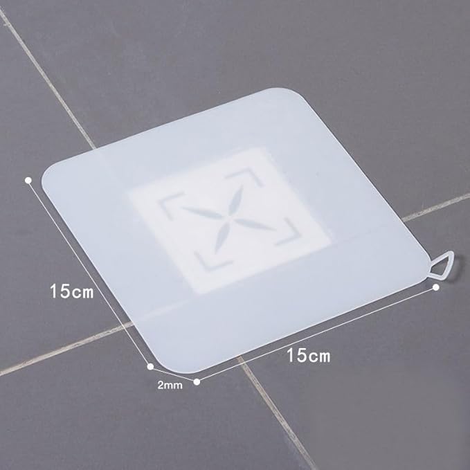 2 Pieces 6 x 6 Inch Silicone Tub Stopper Floor Drain Cover Sewer Anti-Odor Mat - Image 6
