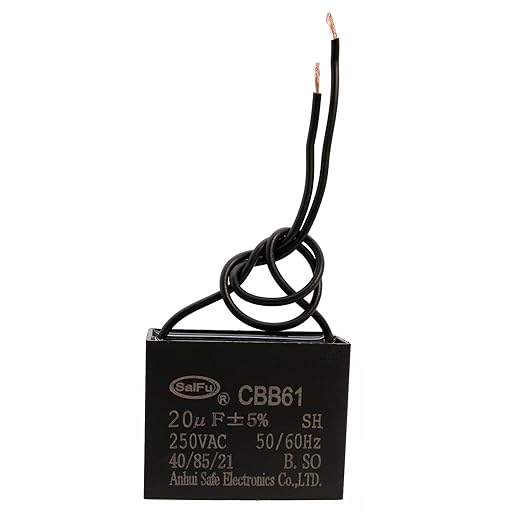 CBB61 Capacitor 20uf 250V AC Ceiling Fan 2 Wire 50/60Hz by AKZYTUE