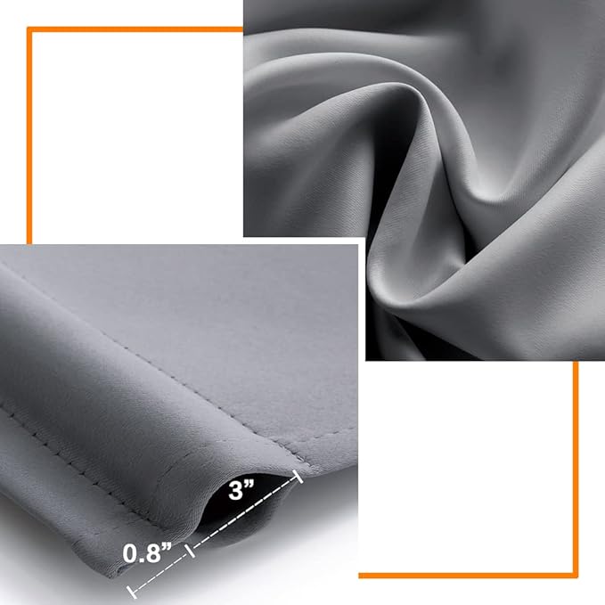 Light Grey Curtains 42 Inch Length - Image 7