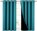 NICETOWN Peacock Teal 100% Blackout Curtains 45 inches Long, 2 Thick Layers by NICETOWN