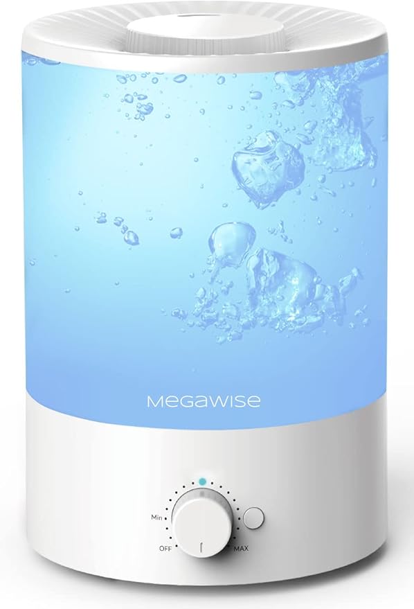 MEGAWISE 3.5L Ultrasonic Cool Mist Humidifier – Top-Fill, Essential Oil Diffuser by MEGAWISE