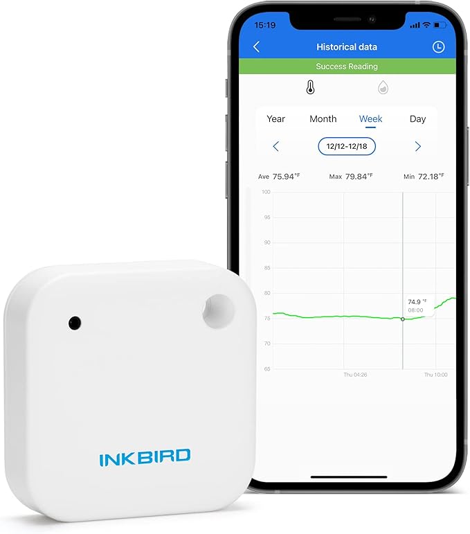 Inkbird Wireless Thermometer Humidity and Temperature Monitor, IBS-TH2 Freezer by Inkbird