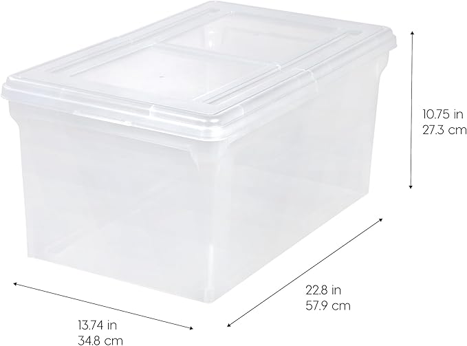 IRIS USA File Box, File Organizer w/Hinged Split Lid - Image 2