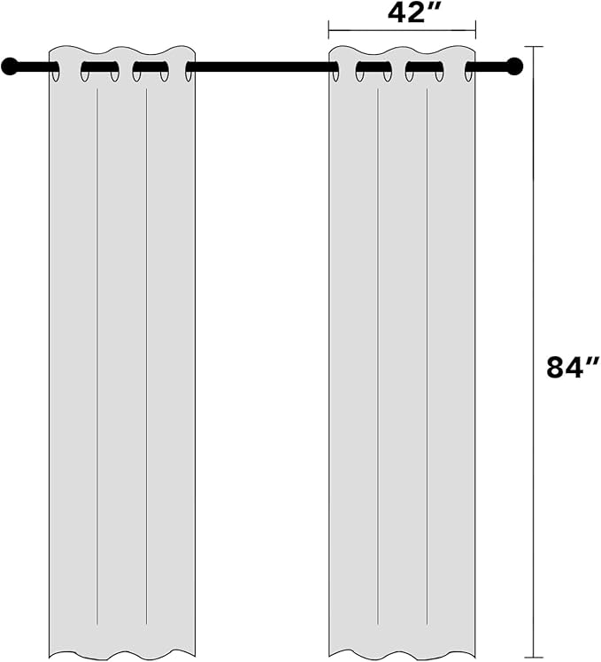 PrinceDeco 100% Blackout Curtains 84 inches Long - Image 8