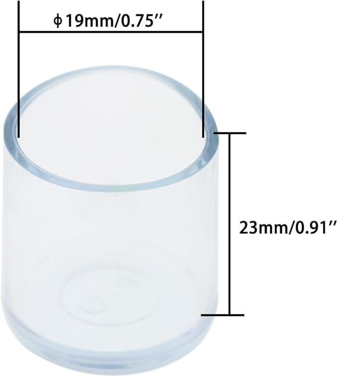 Round Chair Leg Caps, PVC Furniture Feet Covers, TTZEZE Transparent Round Floor - Image 2