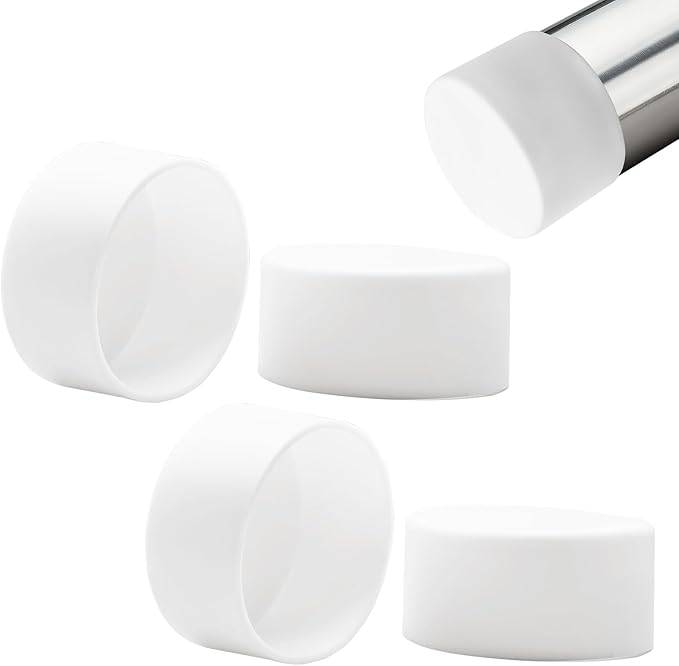 4 Pcs 2-3/8" Round Chair Leg Tips Caps, Silicone Rubber Furniture Leg Floor by BOPOREAE