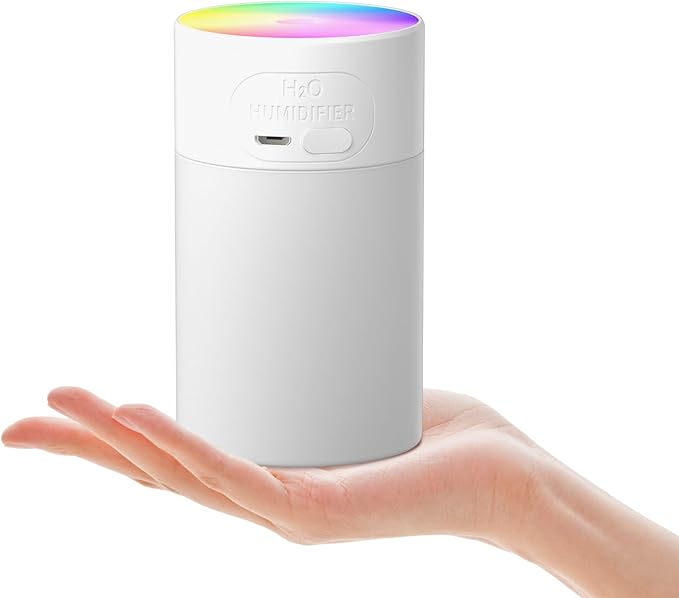 Portable Small Humidifier, USB Personal Desktop Humidifier by KOSGHO