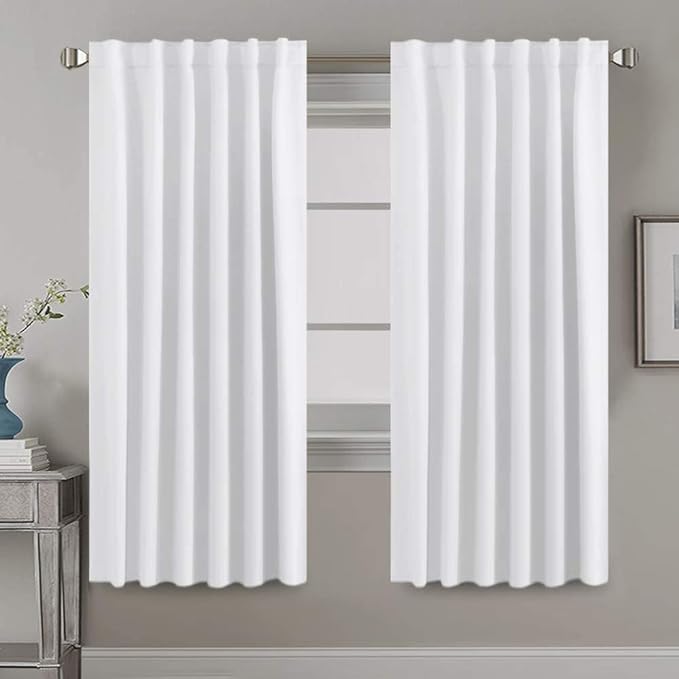 H.VERSAILTEX White Curtains Thermal Insulated Window Treatment Panels Room by HVERSAILTEX