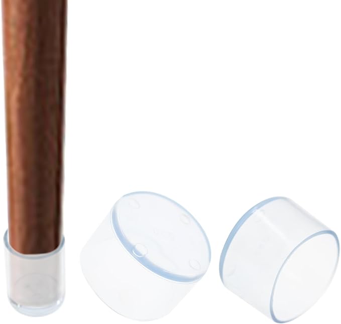 Round Chair Leg Caps, PVC Furniture Feet Covers, TTZEZE Transparent Round Floor - Image 6