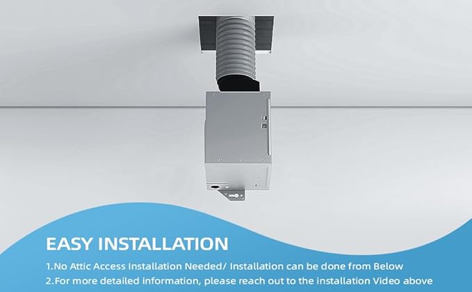 Tech Drive Modern Nickel Bathroom Exhaust Fan - Image 6