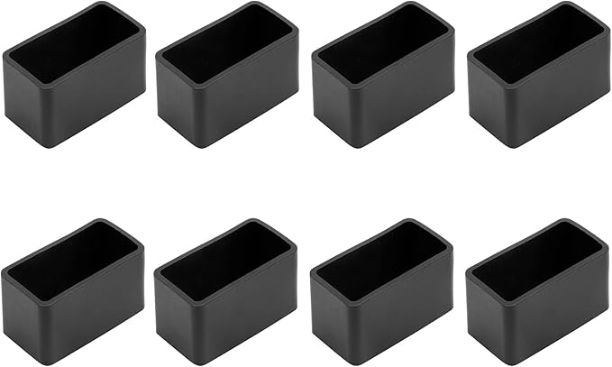 8Pcs Rectangle PVC Furniture Leg Caps, Vinyl Flexible Chair Leg Caps by Bonsicoky