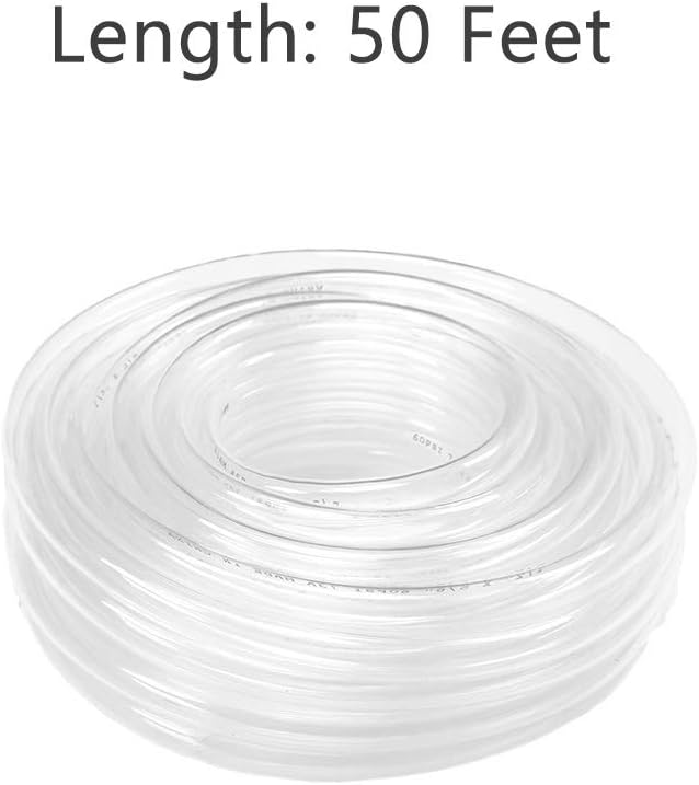 Eastrans 1/4" I.D. x 3/8" O.D. Clear Vinyl Tubing 50 Feet, Flexible Hybrid PVC - Image 5