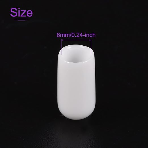 DMiotech 100 Pack 6mm ID White Screw Thread Protectors Rubber End Caps Bolt - Image 4