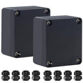 Junction Box IP65 Waterproof ABS Plastic Electrical Project Case Power Junction by Otdorpatio