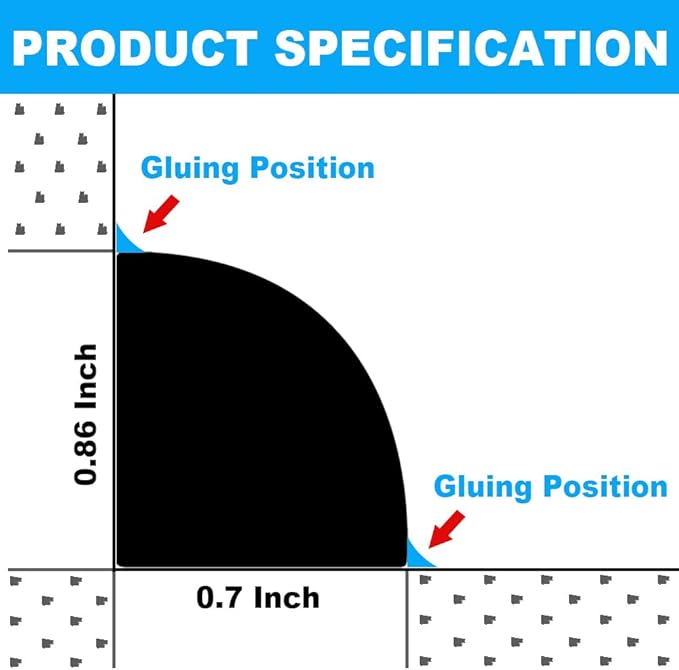 Duzzy 240 Inch Flexible Quarter Round Molding, Silicone Rubber Peel and Stick - Image 2