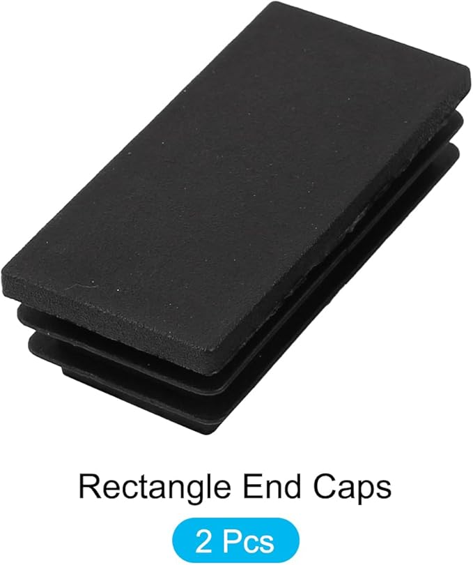 METALLIXITY Rectangle End Caps 2Pcs, Plastic Rectangle Tube Inserts Threaded - Image 5