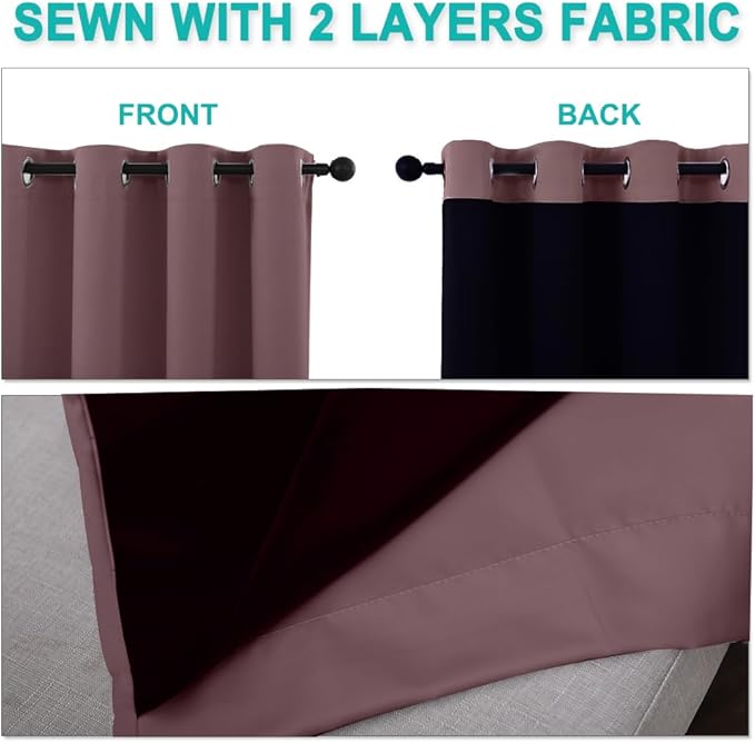 NICETOWN Total Shade Patio Door Curtain - Image 5