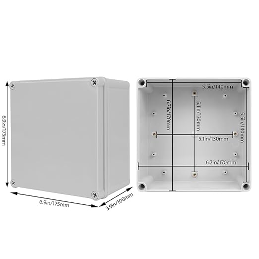 Junction Box，6.9"x 6.9"x 3.9" Outdoor Electrical Box - Image 2