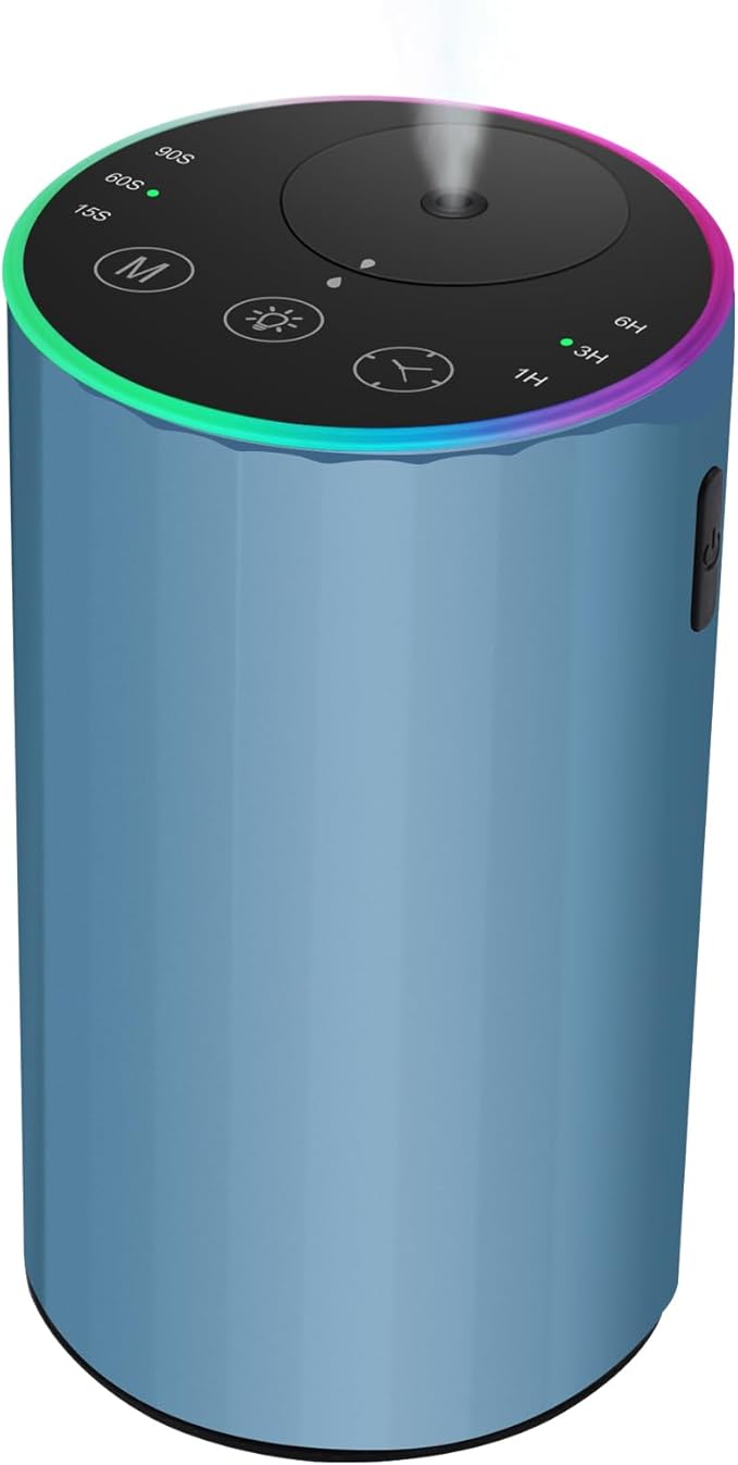 Waterless Essential Oil Diffuser, Battery Powered Mini Scent Air Machine by konchile
