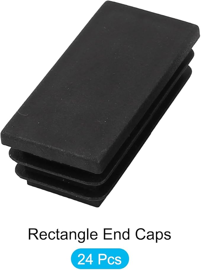 METALLIXITY Rectangle End Caps 24Pcs, Plastic Rectangle Tube Inserts Threaded - Image 5