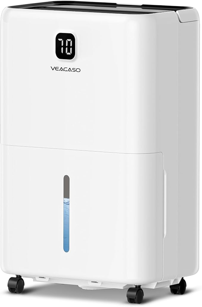 80 Pint Dehumidifier for Basement & Home up to 5500 sq.ft, Smart Humidity by VEAGASO