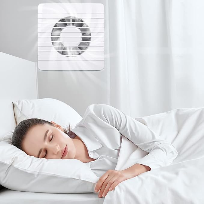 4 Inch Wall-Mounted Exhaust Fan, Small Bathroom Fan, IPX4 55CFM Window - Image 7