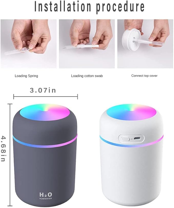 Colorful Cool Mini Humidifier, Essential Oil Diffuser, Aroma Essential USB - Image 5