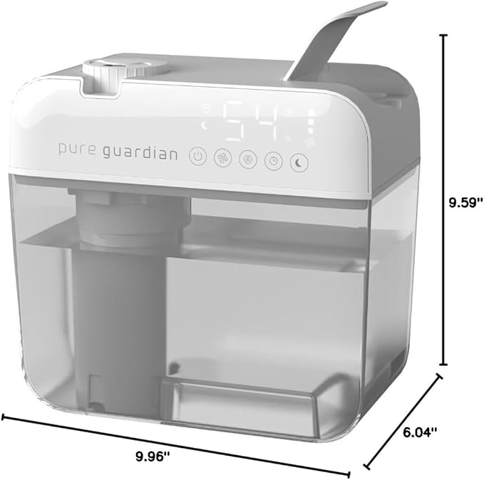PureGuardian 1 Gallon, Cool Mist Ultrasonic Humidifier, 48-Hour Run Time - Image 10