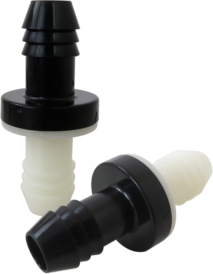 2-Pack Inline Vacuum Barbed One Way Check Valve, 3/8" 10mm Brake Booster ABS - Image 2