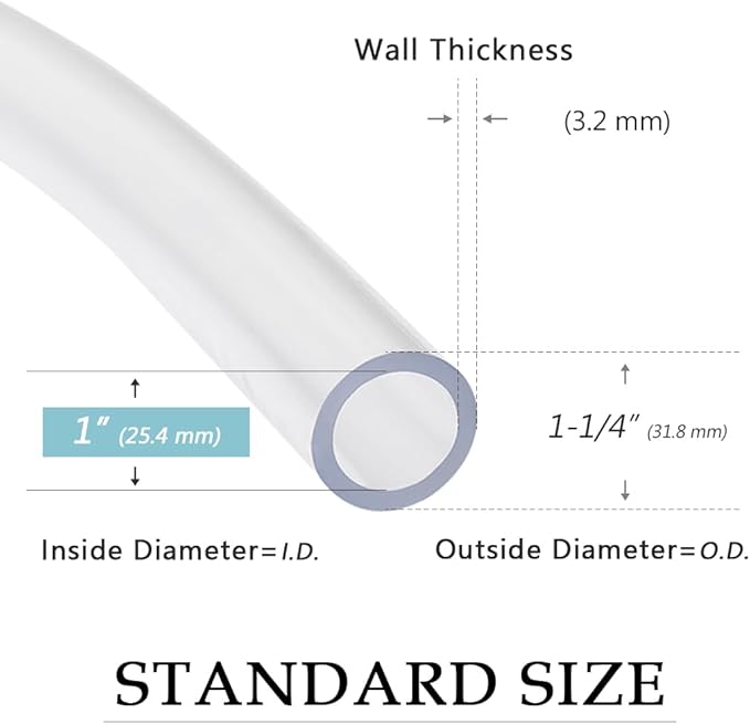 DAVCO 1" ID - 10 ft Clear Vinyl Tubing - Image 3