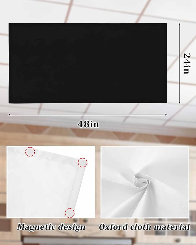 Magnetic Light Cover for Classroom Drop Ceiling, 2 Pack 4x2 Ft Fluorescent - Image 7