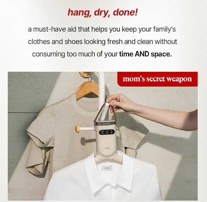 Klug Portable Dryer, 2-in-1 Clothes & Shoe Dryer, - Image 5